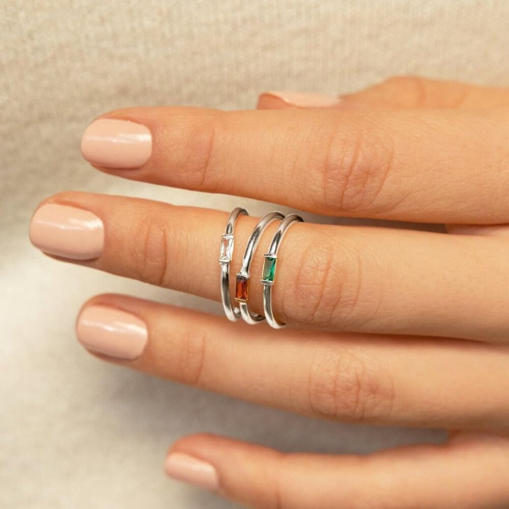 Chic Stackable S925 Birthstone Rings For Women - … - image 4